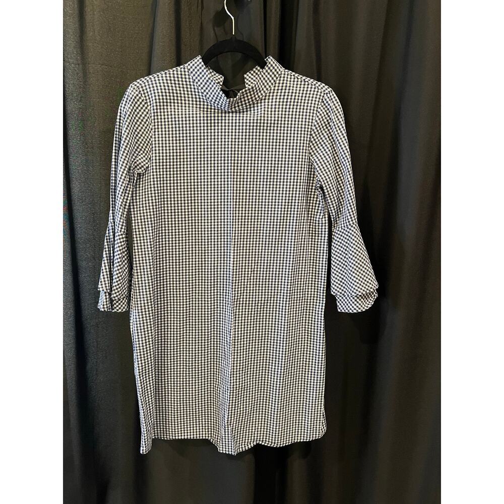 LR navy check dress S